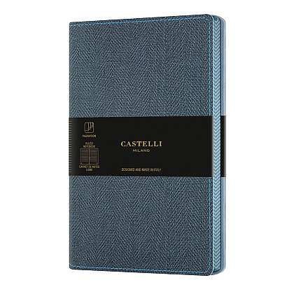 Блокнот Castelli Milano "Harris Slate Blue", A5, 120 листов, линейка, синий