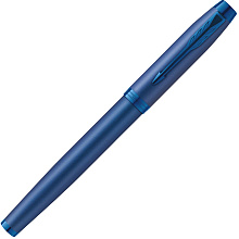 Ручка-роллер Parker "IM Monochrome T328 Blue PVD", 0,5 мм, синий, стерж. черный
