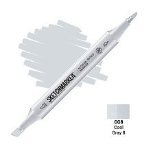 Маркер художественный "Brushmarker", двухсторонний, CG8 серый прохладный 8