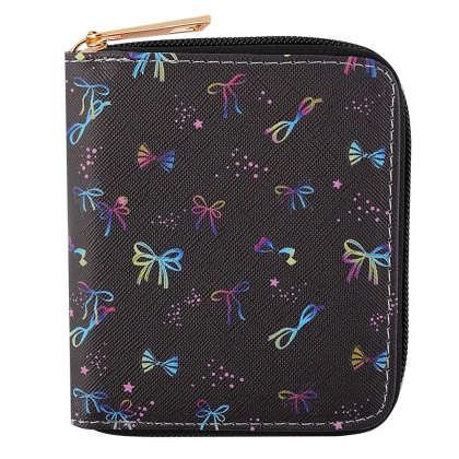 Кошелек "Bow style", 12х10 см, кожзам, черный