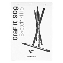 Скетчбук "Graf It", A4, 90 г/м2, 80 листов, белый