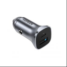 Автомобильное зарядное устройство UGREEN "CD130-30780", USB-A + USB-C, серый