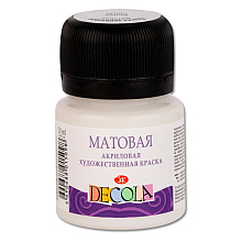 Краска акриловая матовая "Декола", 104 белая, 20 мл., банка