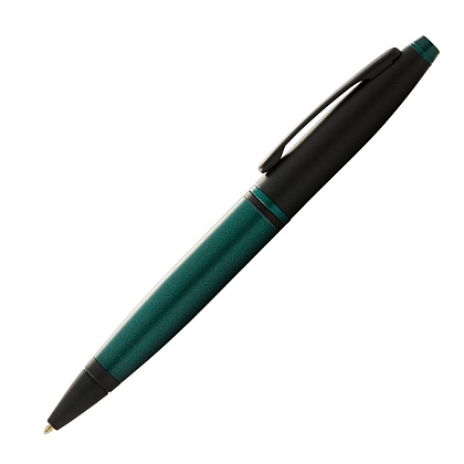 Ручка шариковая автоматическая "Cross Calais Matte Green and Black Lacquer", 0.7 мм, матовый зеленый, черный, стерж. черный - 2
