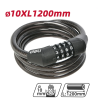 Замок тросовый велосипедный Deli YS EDL508051, 10 x 1200 мм, кодовый - 2