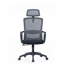 Кресло для руководителя SitZone U-060A, сетка, ткань, черный, пластик