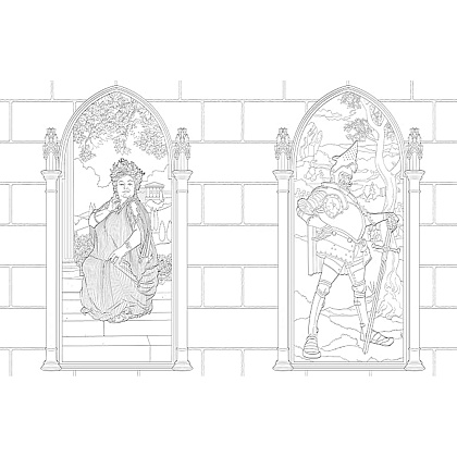 Раскраска "Colouring Book. Harry Potter: Gryffindor House Pride", (английский язык) - 3