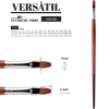 Кисть "Escoda Versatil Brush L/H", синтетика, темно-коричневый, плоская, №2 - 3