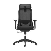 Кресло для руководителя SitZone U-090A, сетка, ткань, пластик, черный