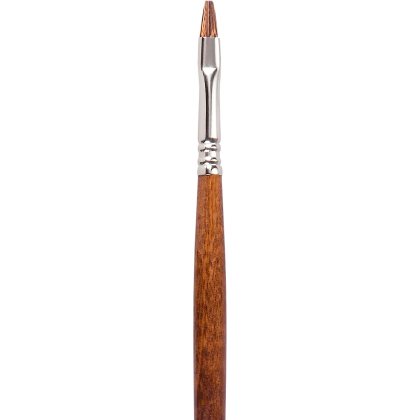 Кисть "Escoda Versatil Brush L/H", синтетика, темно-коричневый, плоская, №6 - 2