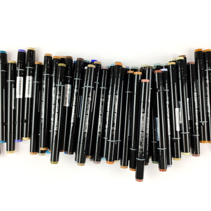 Маркер перманентный двусторонний "Sketchmarker Brush", O65 шёлк - 4