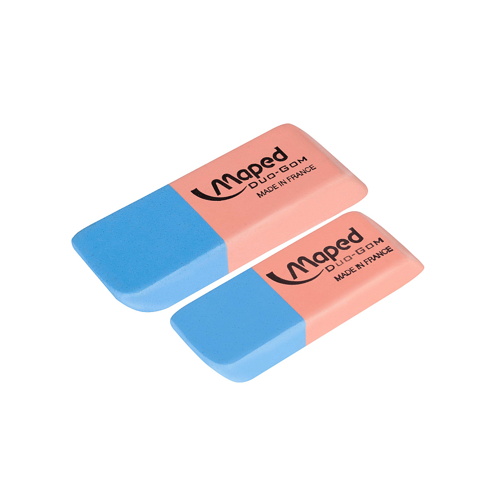 Ластик Maped "Duo-Gom", 1 шт, голубой, розовый, (021514) - 2