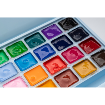 Гуашь "Himi Miya Jelly Cup", 24 цвета, 30 мл, ассорти, синий футляр - 7