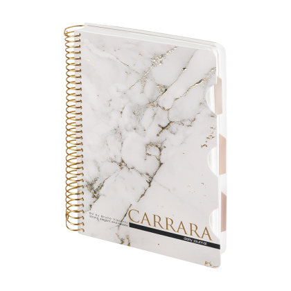 Книга записная "Carrarra", A5, 200 листов, клетка, линейка, точка, белый