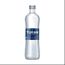 Вода минеральная питьевая "Тuran", газированная, 0.5 л, стеклянная бутылка
