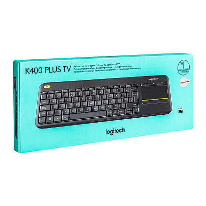 Клавиатура Logitech "Wireless Touch Keybord K400 plus", радио, беспроводная, черный - 2