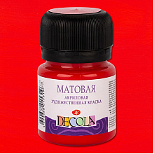 Краска акриловая матовая "Декола", 331 красная, 20 мл., банка