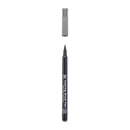 Маркер акварельный "Koi Color Brush", теплый темно-серый - 3