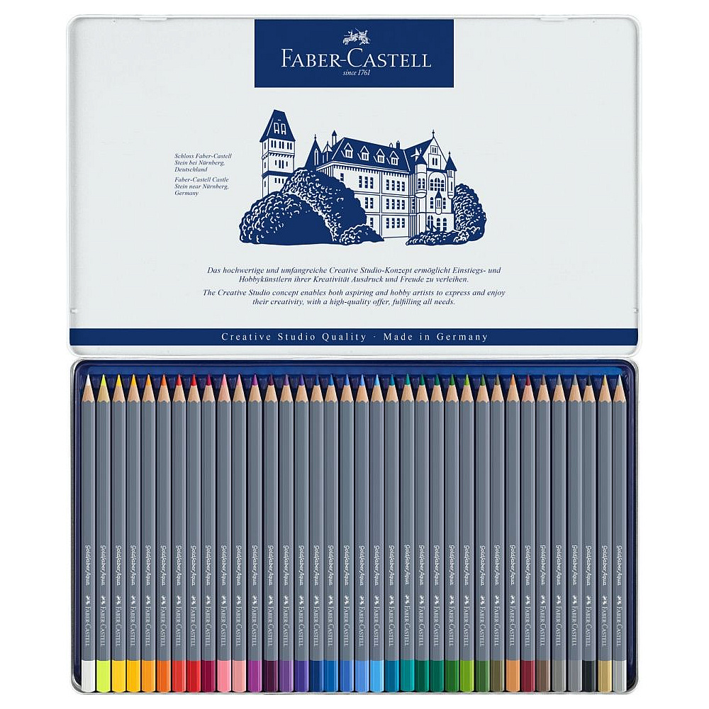 Карандаши цветные акварельные "Goldfaber Aqua", 24 цвета, металлическая упаковка - 4