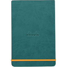 Блокнот "Rhodiarama Webnotepad" на резинке, A5, 96 листов, линейка, темно-зеленый