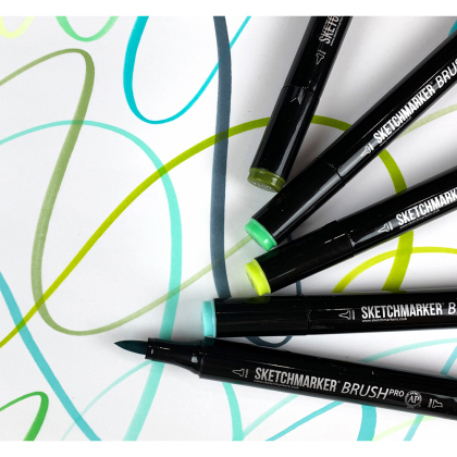 Маркер перманентный двусторонний "Sketchmarker Brush", NG7 нейтральный серый 7 - 5