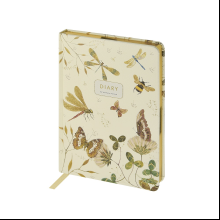 Ежедневник недатированный "Fauna. Бабочки", А5, 240 страниц, молочный