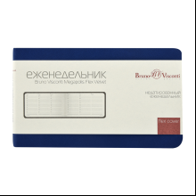 Еженедельник недатированный "Megapolis Velvet Flex", А6, 160 страниц, линейка, синий
