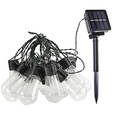 Гирлянда уличная "Лампа", 3 м, 20 LED, тепло белый, солнечная батарея