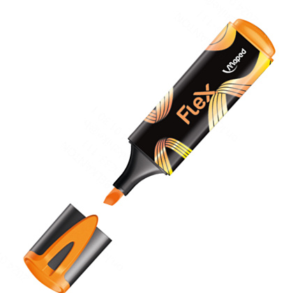 Маркер текстовый "Fluo Flex", оранжевый - 2