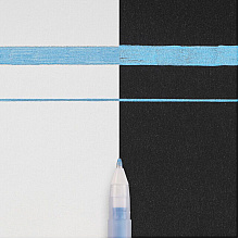 Ручка гелевая "Gelly Roll Metallic", 1.0 мм, прозрачный, стерж. голубой
