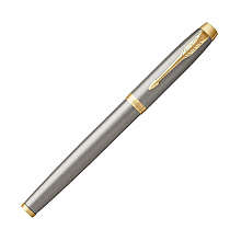 Ручка роллер "IM Brushed Metal GT", 0.5 мм, золотистый, стерж. черный