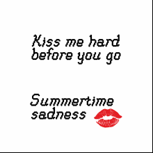 Бутылка «Summertime sadness» с карабином, белый, черный, с брелоком, цвет красный