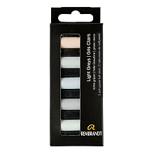 Набор мягкой пастели "Rembrandt Half Pastel", 5 цветов, светлые серые