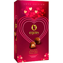 Конфеты шоколадные "O`Zera Love", 230 г, с ореховой начинкой и цельным фундуком