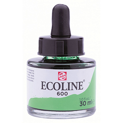 Жидкая акварель "ECOLINE", 600 зеленый, 30 мл