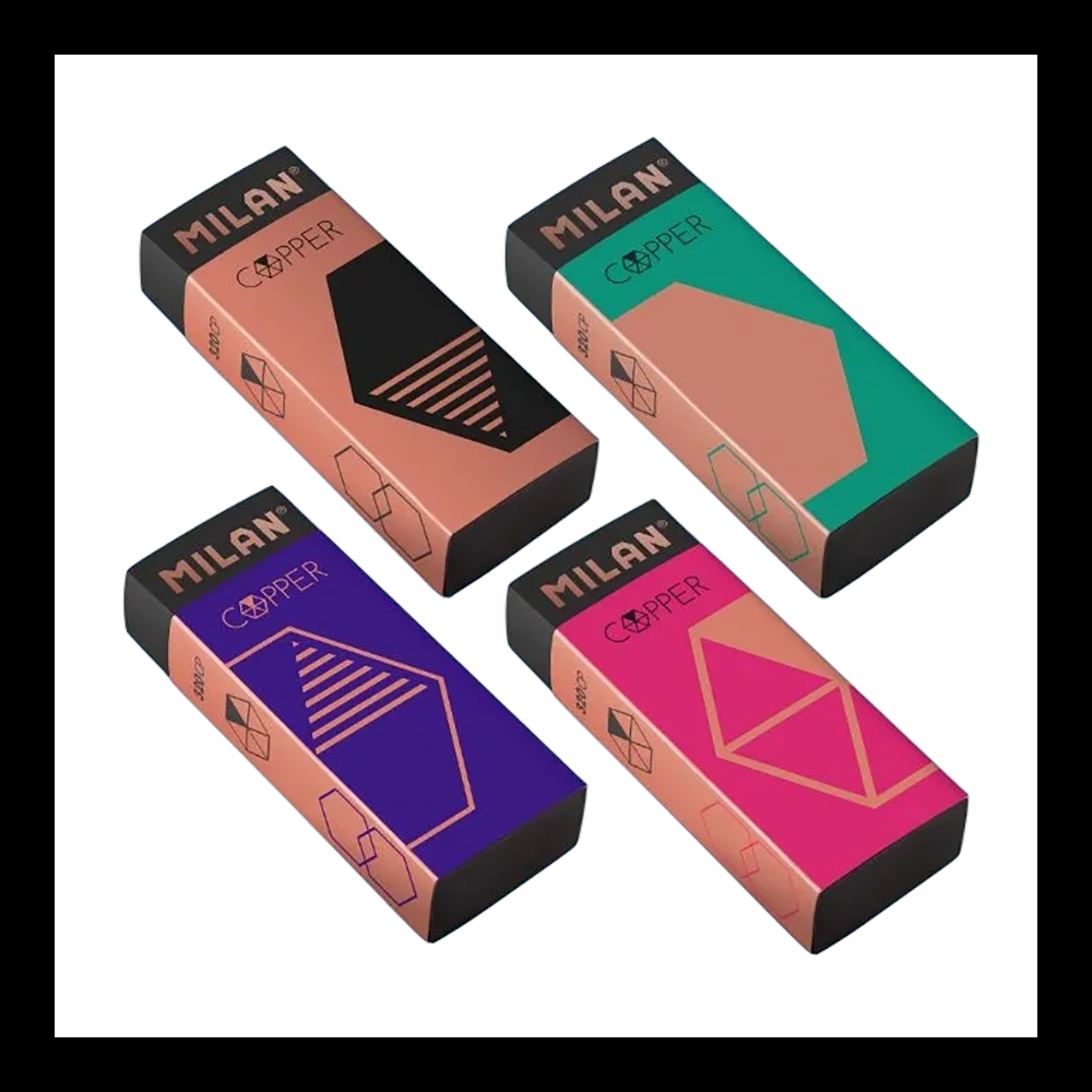 Ластик Milan "320 Copper series", черный