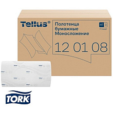 Полотенца бумажные Tellus Синглфолд Стандарт, листовые, 1-сл., 250 листов, H3