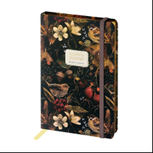 Еженедельник недатированный  "Fauna. Воробей", А5, 144 страницы, линейка, черный
