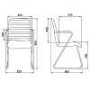 Кресло для посетителей SitUp TASK Chrome, экокожа бежевый - 3