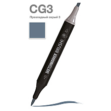 Маркер перманентный двусторонний "Sketchmarker Brush", CG3 прохладный серый 3