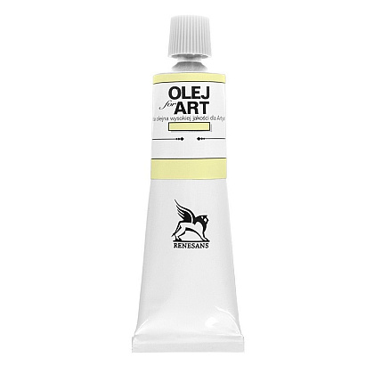 Краски масляные Renesans "Oils for art", 03 желтый яркий, 60 мл, туба