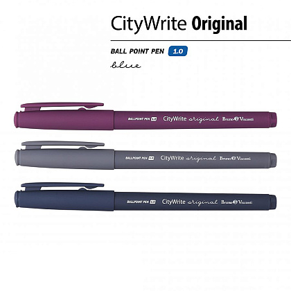 Ручка шариковая "CityWrite", 1,0 мм, ассорти, стерж. синий - 2