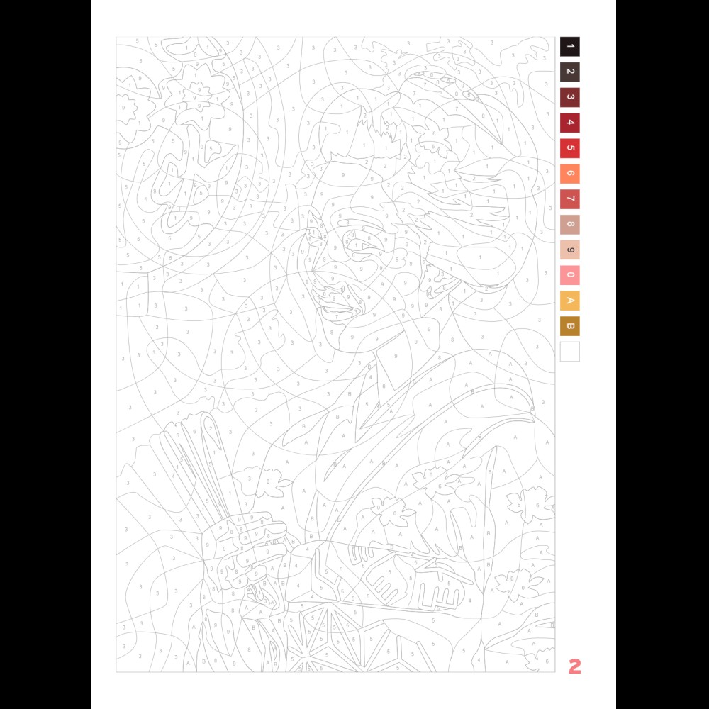 Раскраска антистресс "Прекрасная Япония. Раскраска по номерам" - 12