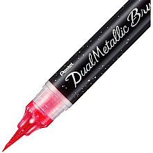 Маркер-кисть "Dual Metallic Brush", розовый металлик