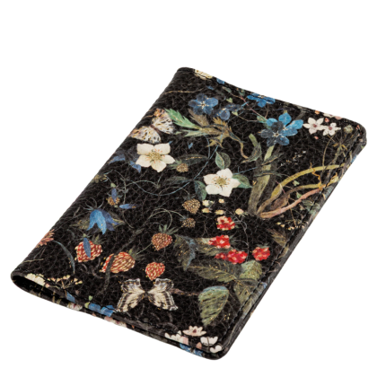 Обложка для паспорта "Flora. Лесные ягоды", кожзам., черный - 3