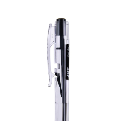 Ручка шариковая автоматическая Cello "Joy", 0.7 мм, прозрачный, стерж. черный - 5