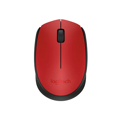 Мышь Logitech "Mouse M171", беспроводная, 1000 dpi, 3 кнопки, красный
