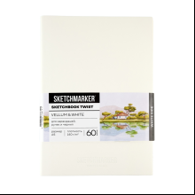 Скетчбук "Sketchmarker Vellum & White", А5, 120 листов, бумага молочная, белая