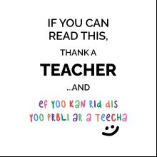 Кружка "If you can read this, Thank a teacher", керамика, 450 мл, белый, желтый
