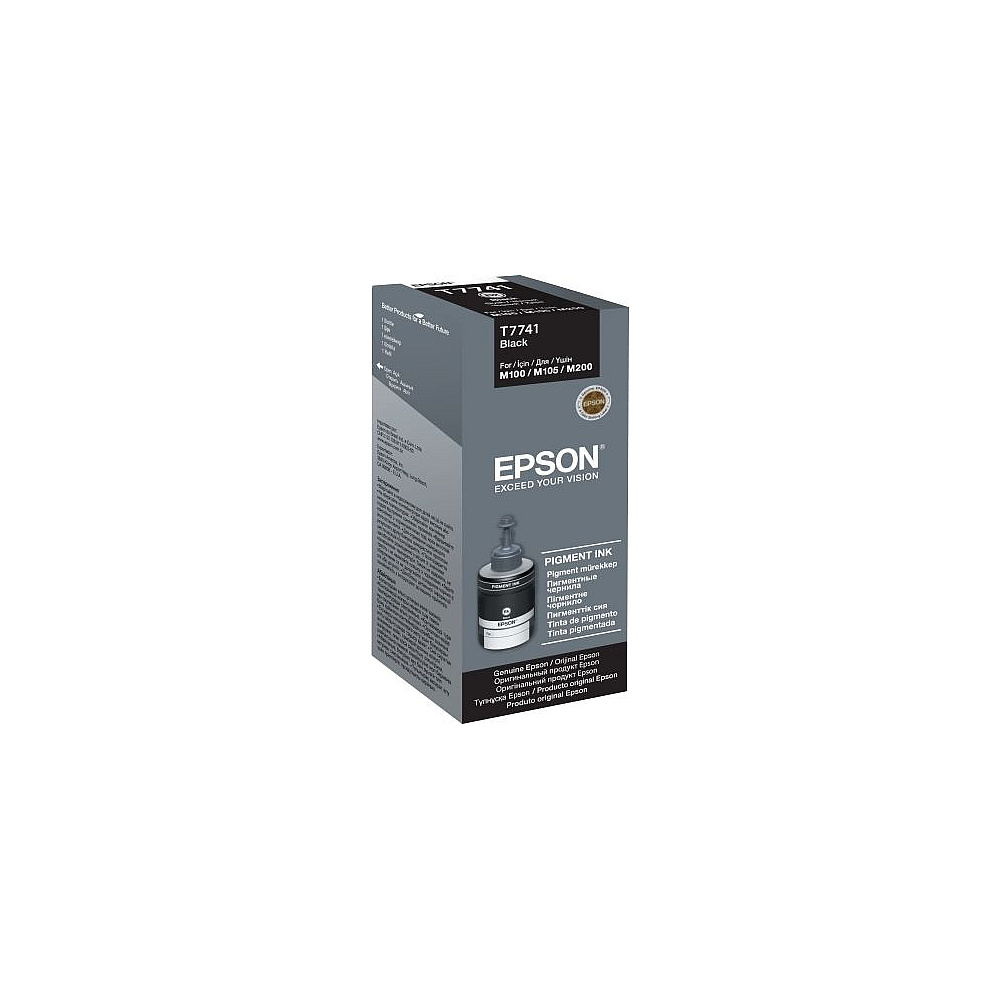 Контейнер с чернилами Epson T7741 140мл, (M100/105/200/205) черн.